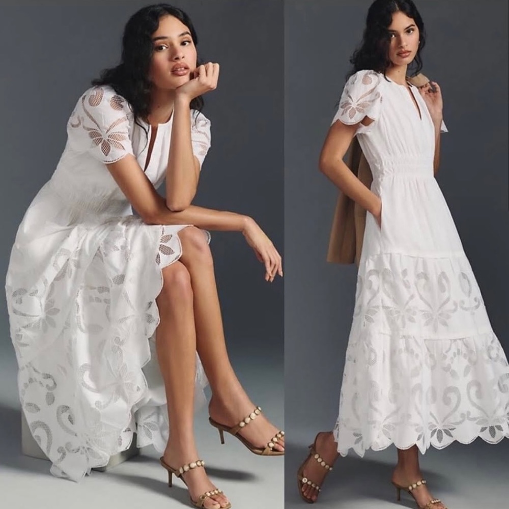 Anthropologie somerset eyelet dress